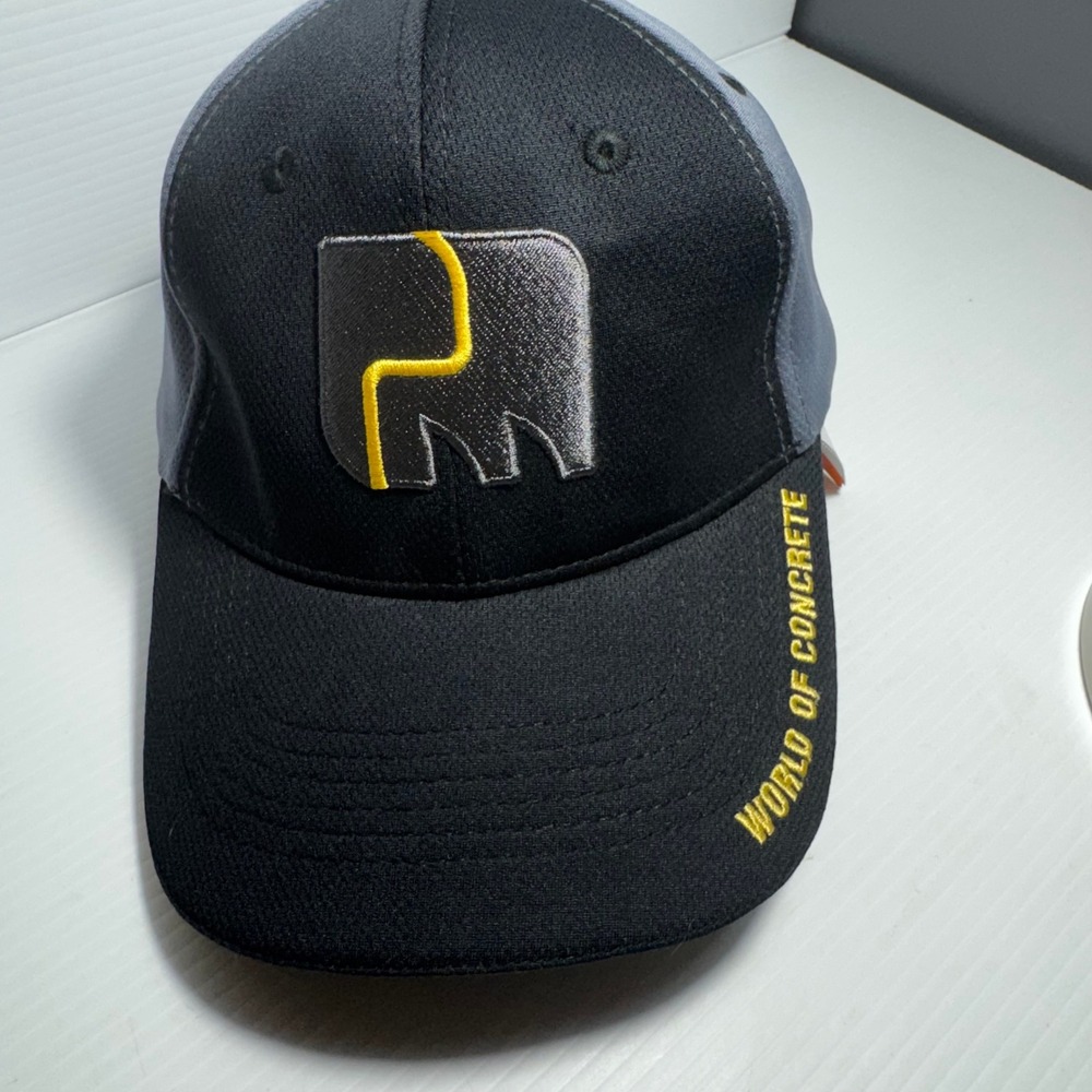World of Concrete 2023 WOC Event Adjustable Hat Black Gray Cap w/ Wristband